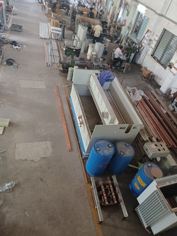 workshop floor galvano machine assembly