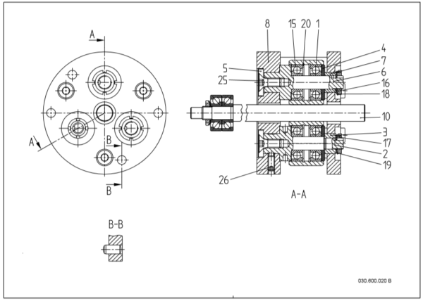 Positionning drive with DC motor for Polishmaster MDC Daetwyler Available complete or in parts such as Shaft with bearings, motor, positionning drive